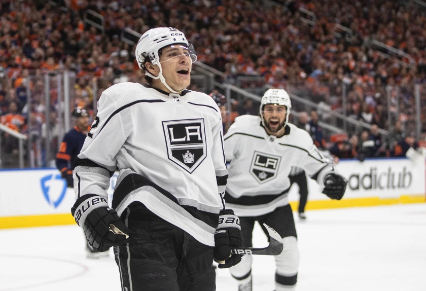 Trevor Moore Leads the Kings to Victory in Game 1 Against Oilers