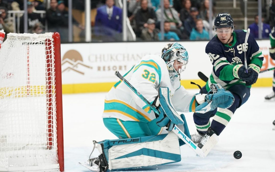 Eetu Makiniemi Makes NHL Debut with San Jose Sharks Against the Canucks